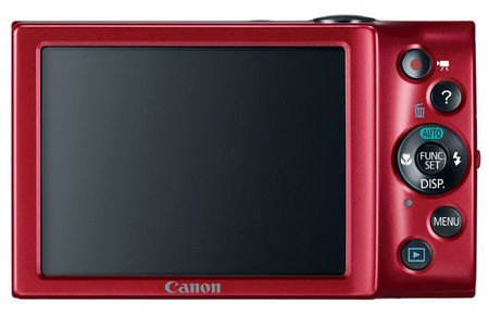 Canon PowerShot A3400 IS rouge de dos