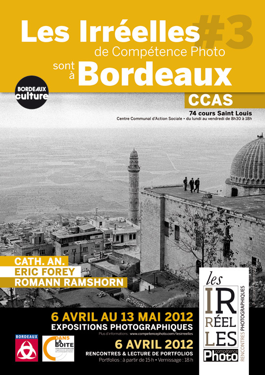 exposition et rencontre photo Les Irréelles #3 du magazine photo Compétence Photo avec Romann Ramshorn, Cath. An. et Eric Forey au CCAS de Bordeaux