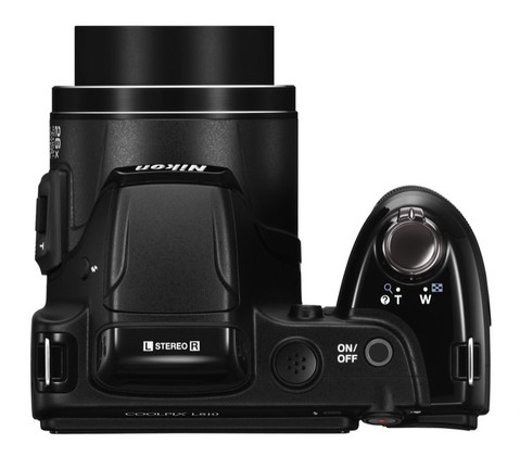 Nikon Coolpix L810 noir de haut
