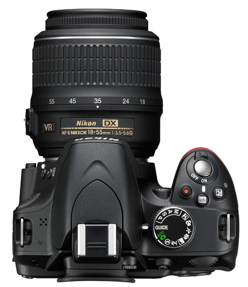 Nikon D3200 noir de haut