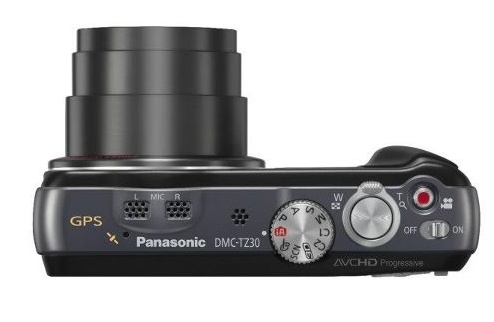 Panasonic Lumix DMC-TZ30 noir de haut