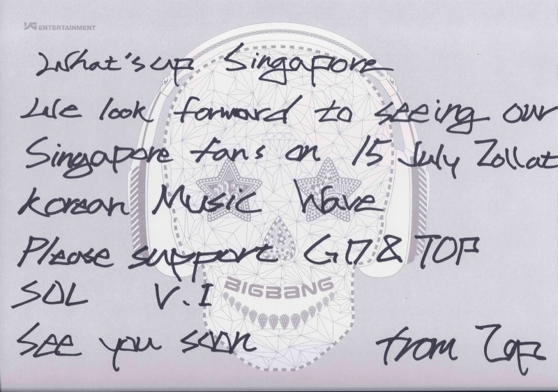  [07.07] TOP écrit un message aux fans de Singapour.  27830610