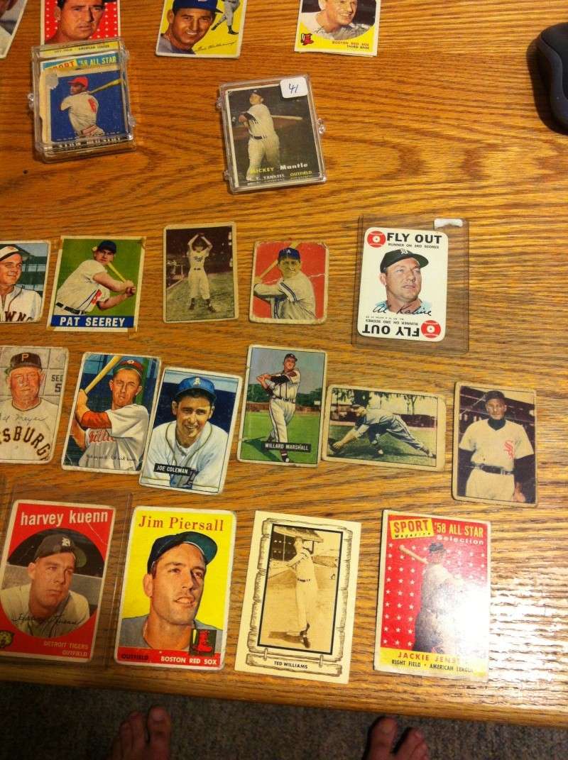 New find of 50's Mantle/Williams cards... Baseba12