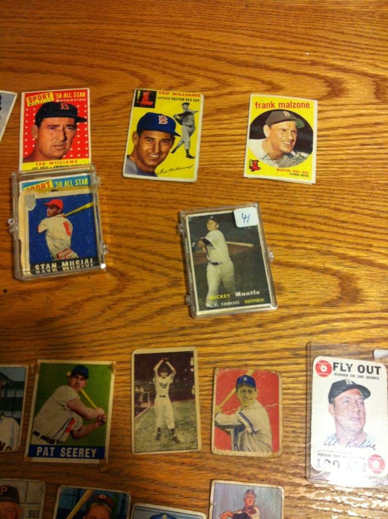 New find of 50's Mantle/Williams cards... Baseba14