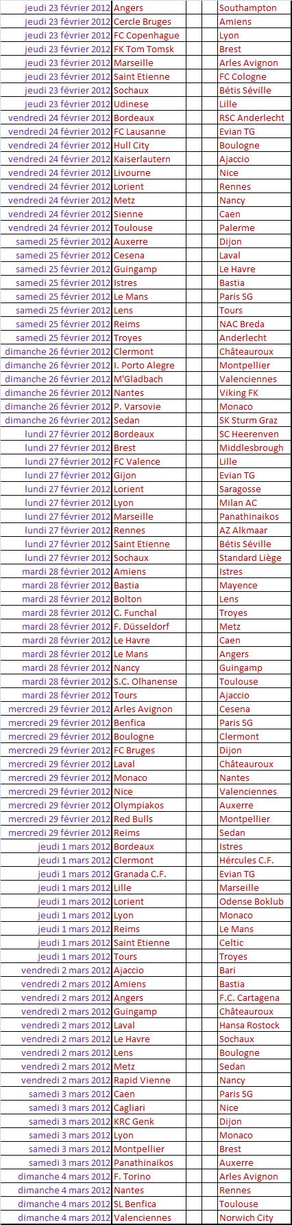 Matchs Amicaux par Dates Date_211