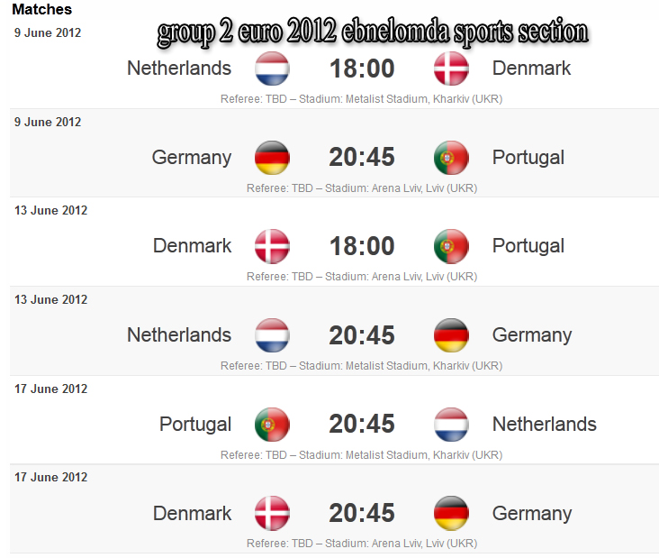 مباريات المجموعة الثانية يورو 2012 Group_11