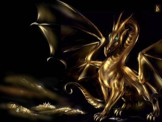 [ Exemple ] Drangoust le dragon d'or ou plutôt  la dragonne d'or!!! Gold_d14
