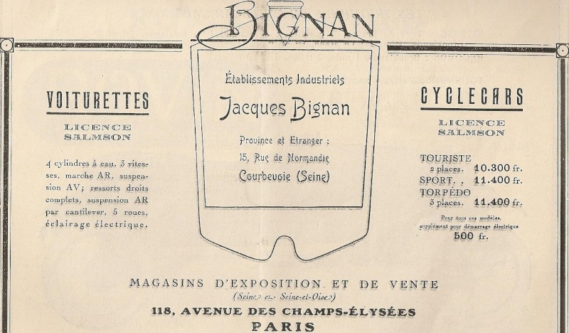 BIGNAN cyclecar Bignan12