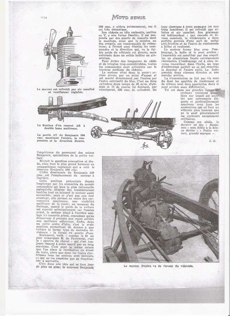 BENJAMIN - BENJAMIN / BENOVA cyclecars voiturettes - Page 2 Duple_10