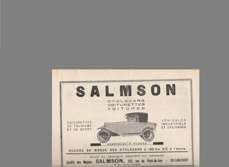 salmson - SALMSON cyclecar Salmso20