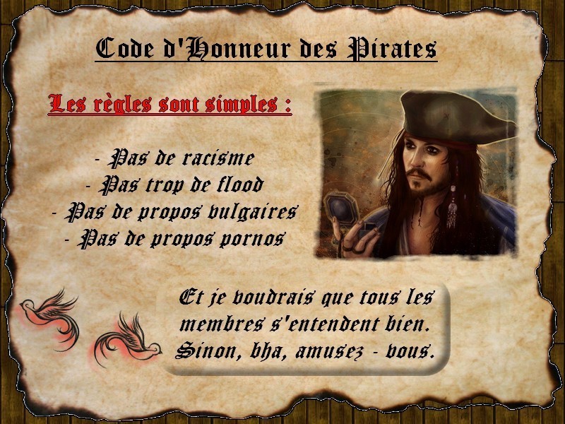 Règles du Code d'Honneur des Pirates 0211