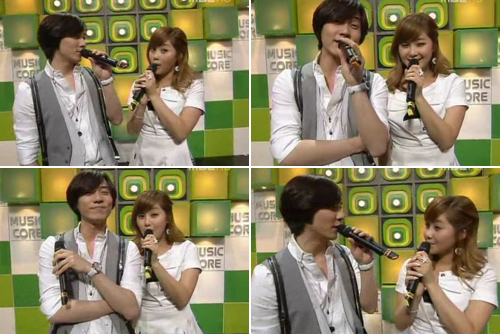 Andy hosts Music Core together with Solbi 20080524