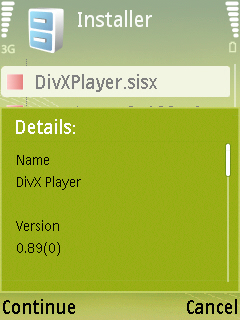 DivX Mobile Player Screen11