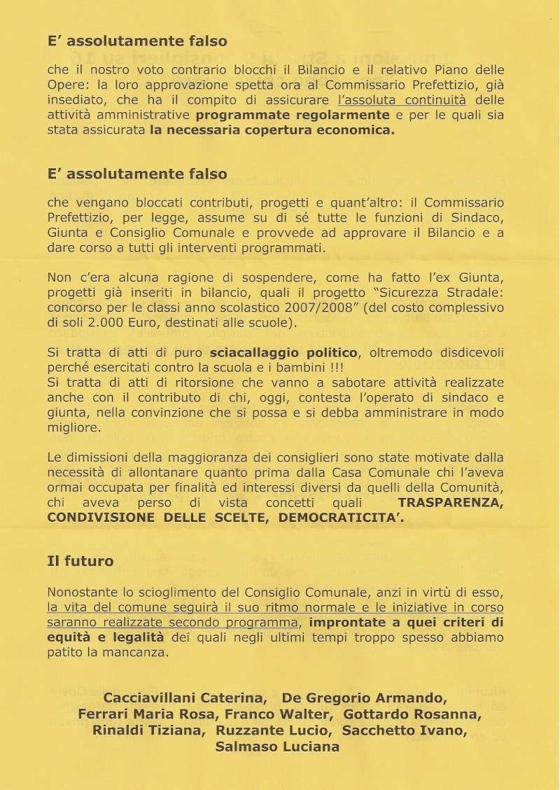 DAL GAZZETTINO DI SABATO 21 E DOMENICA 22/03: "Nessuna iniziativa a favore di Paluello" e "Strada Comune lancia Cacciavillani". Proget14