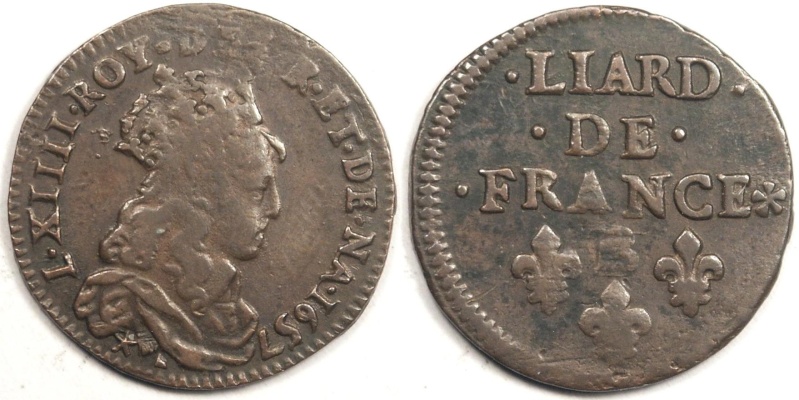 Liard de France 1657 B 1657b10