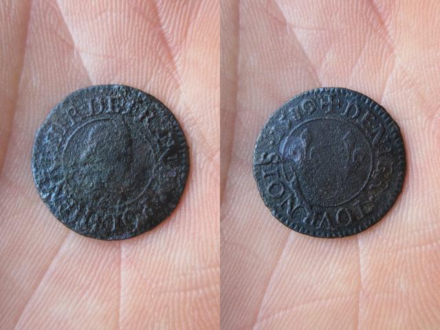 DENIER TOURNOIS HENRI III 1580 H LA ROCHELLE : INEDIT? 91301010