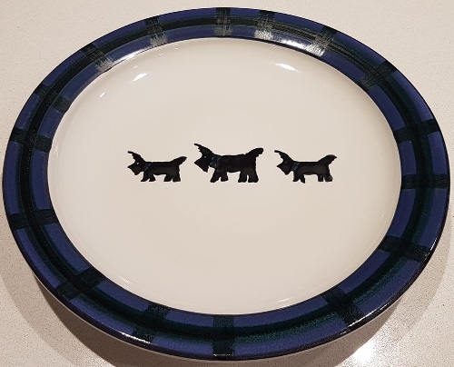 plate - Temuka Christopher Vine Terrier plate Christ21