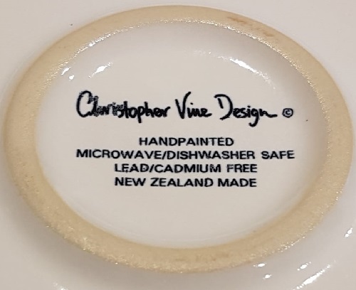 Temuka Christopher Vine Terrier plate Christ22