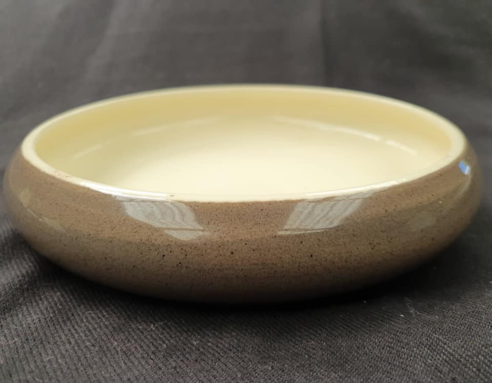 Old Speckled Brown Hand Potted Float Bowl  Float_10