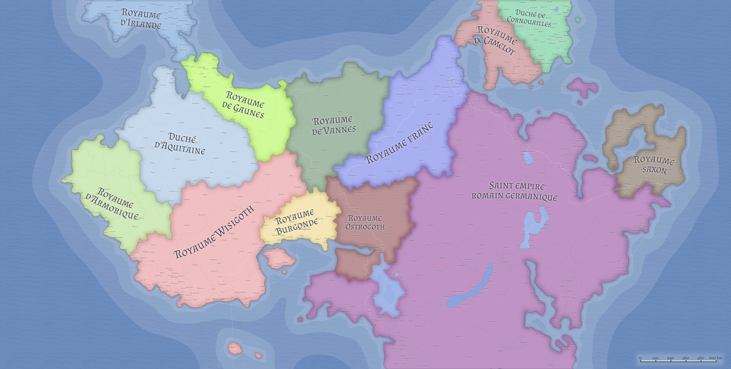 Map Monde du Royaume de Logres