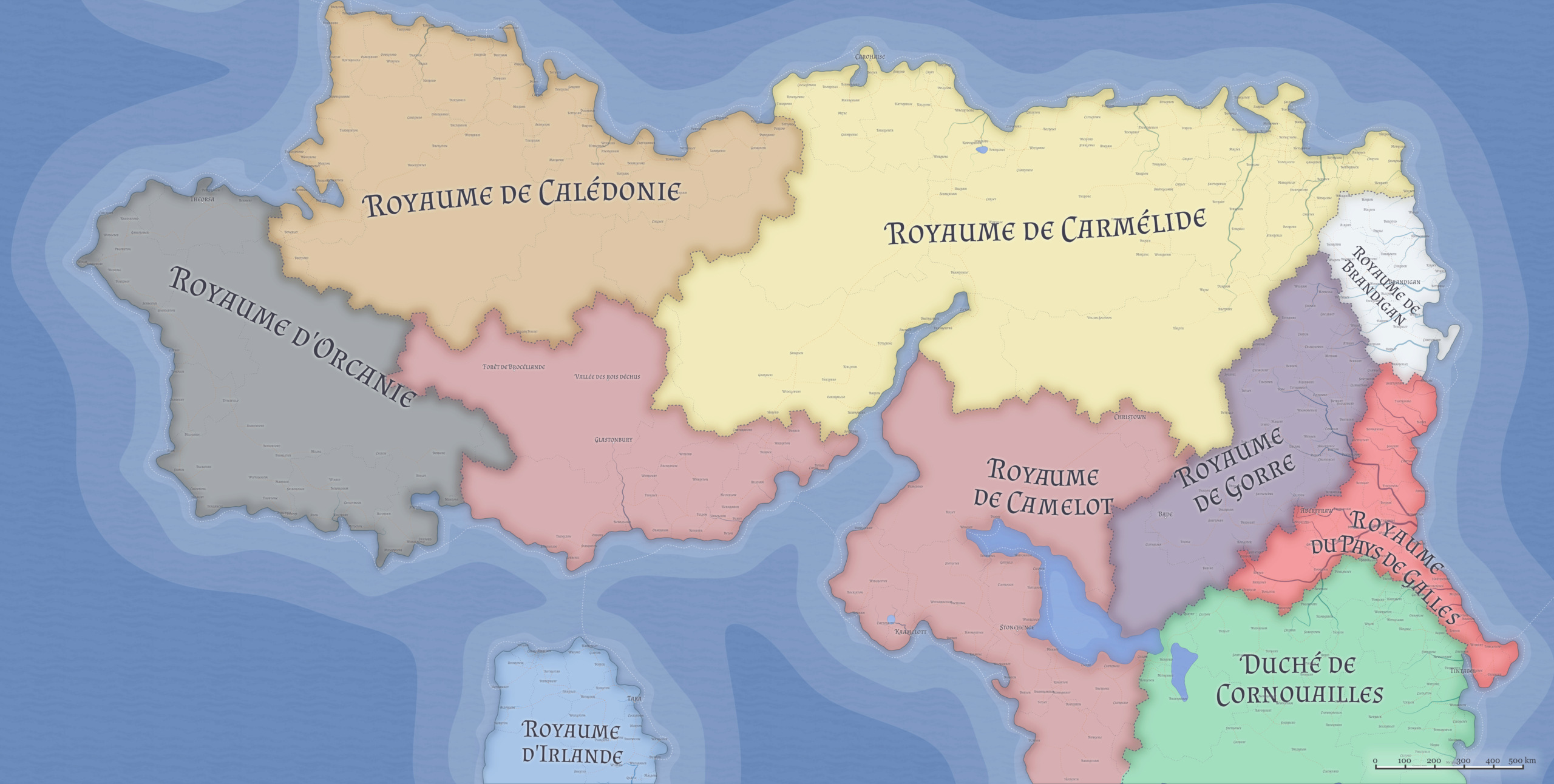 Map Monde du Royaume de Logres