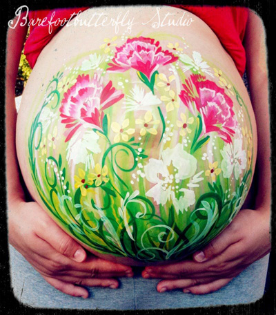 Paint a 15 year old's pregnant belly? 29660910