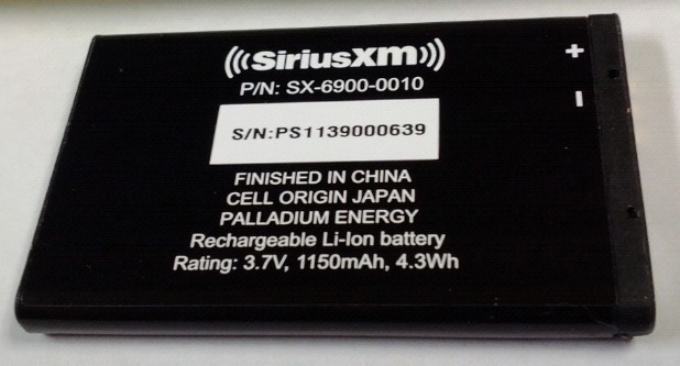 SiriusXM Lynx Battery SX-6900-0010 PA-XM03 Pa-xm010