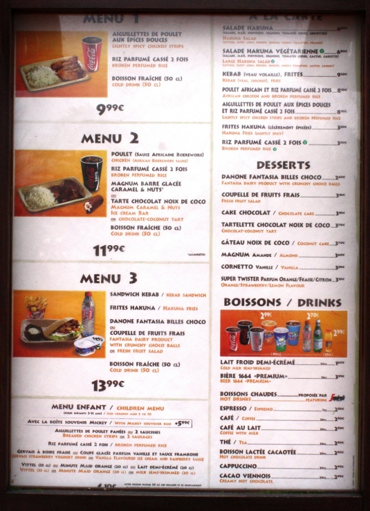Les menus des Fast food et restauration rapide à Disneyland Paris - Page 36 Hakuna10