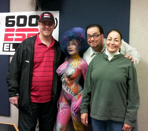 On local radio and new body painting video 2012-010