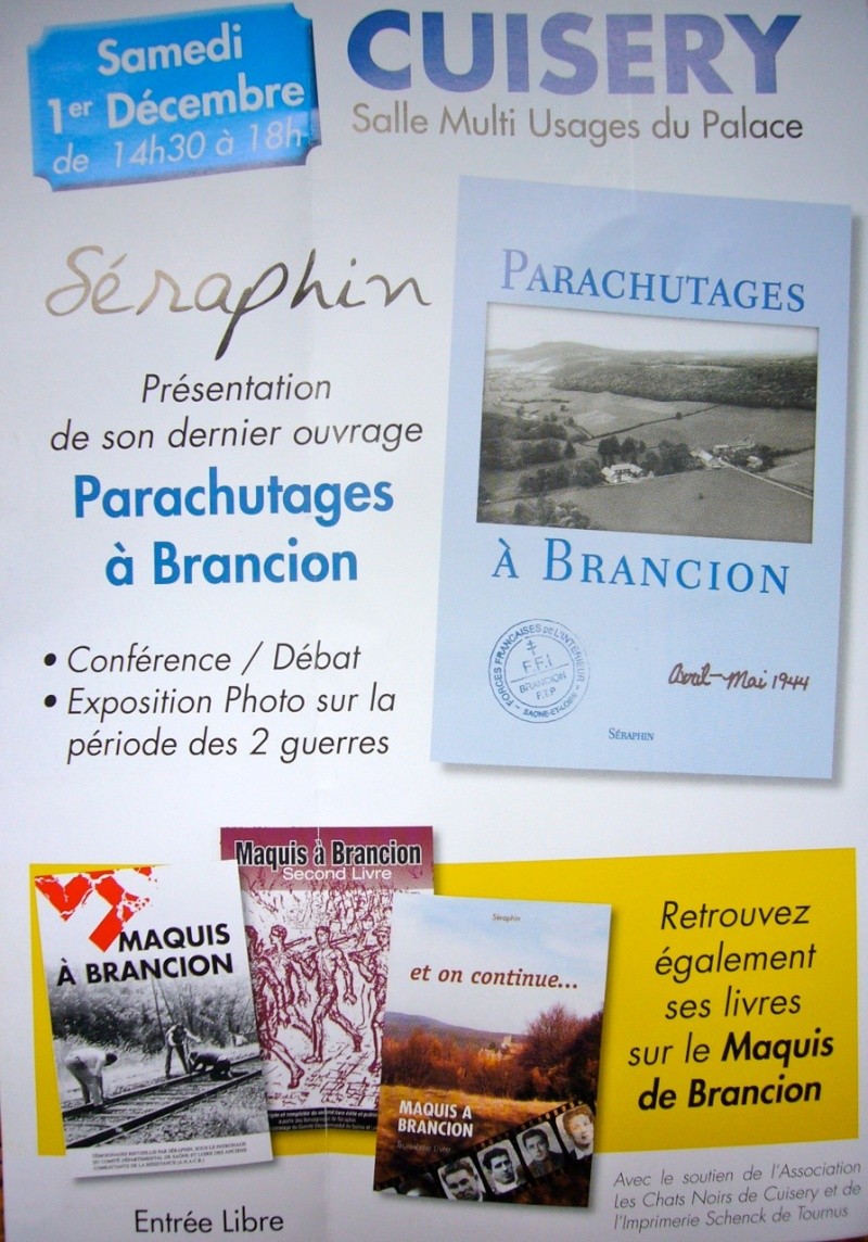 CUISERY - Séraphin présente son dernier ouvrage sur les Parachutages à Brancion P1150910
