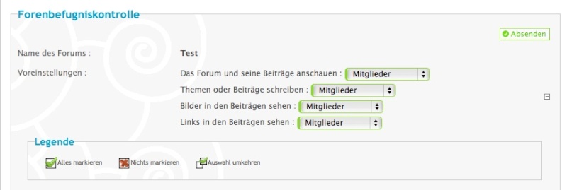 Hyperlinks nur für Admins sichtbar Befugn11