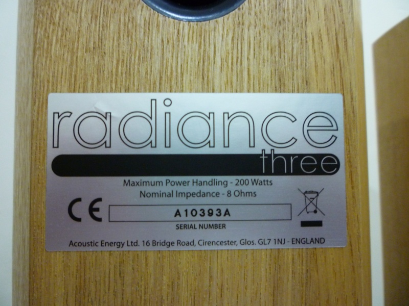 Acoustic Energy Radiance 3 Floorstanding Speaker (Open) P1120238