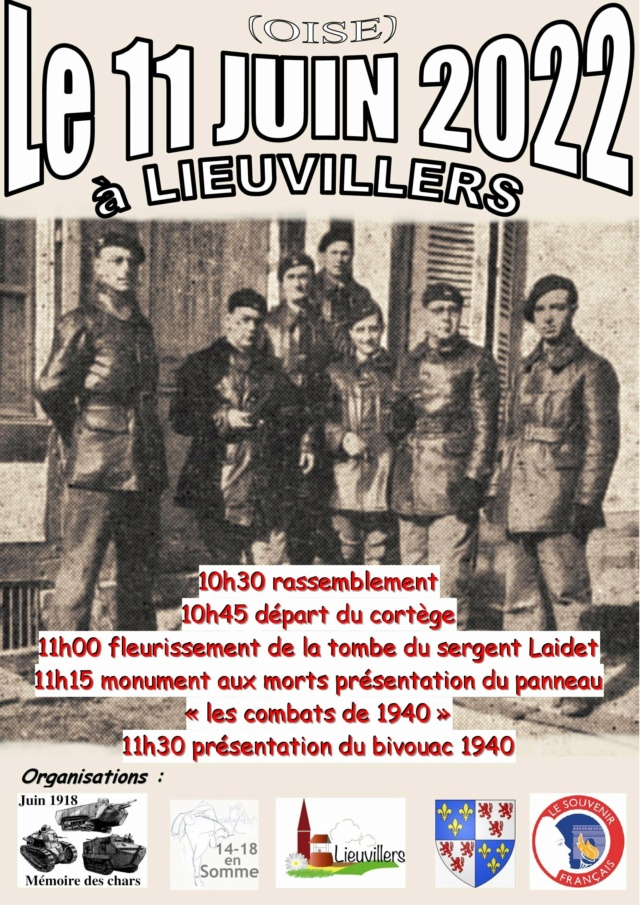 Commémoration du 34e BCC à Lieuvillers (60) le 11/06/2022 11-06-10