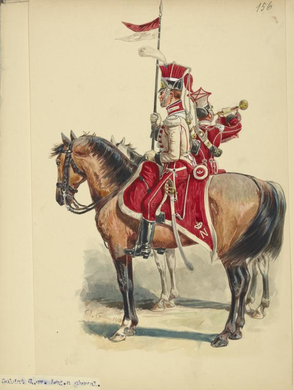 Timbalier des chevau-légers de la garde napolitaine - plat 75mm Indexc10