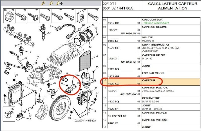 [HDI 110 2L - Moteur] Capteur de pression 1920CZ ? 1920cz10