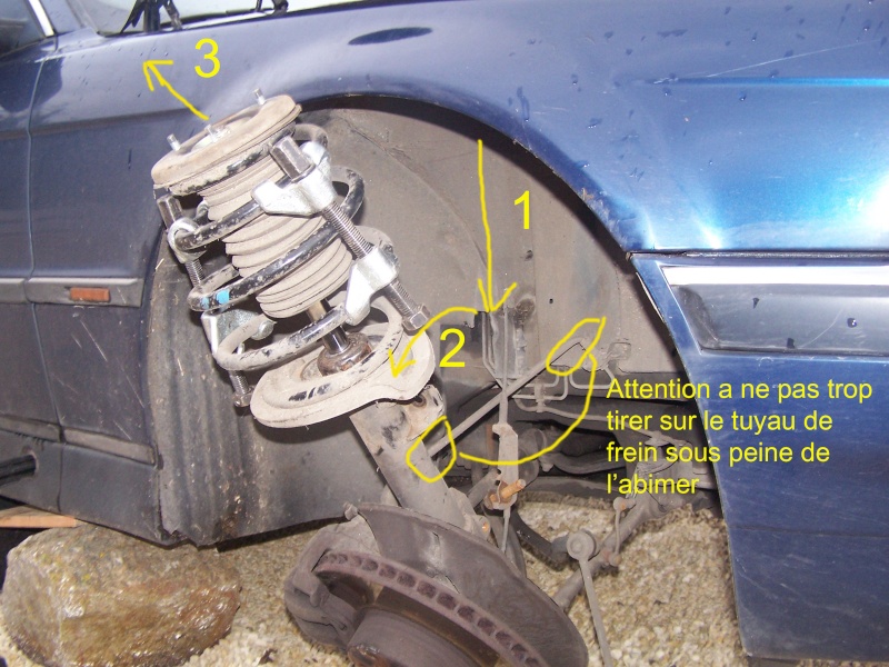 [ BMW E38 740IA M62 an 1997 ] changements amortisseurs AV ( TUTO ) Phase_18