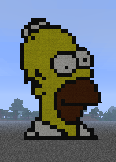 Pixel Art Minecraft Homer10