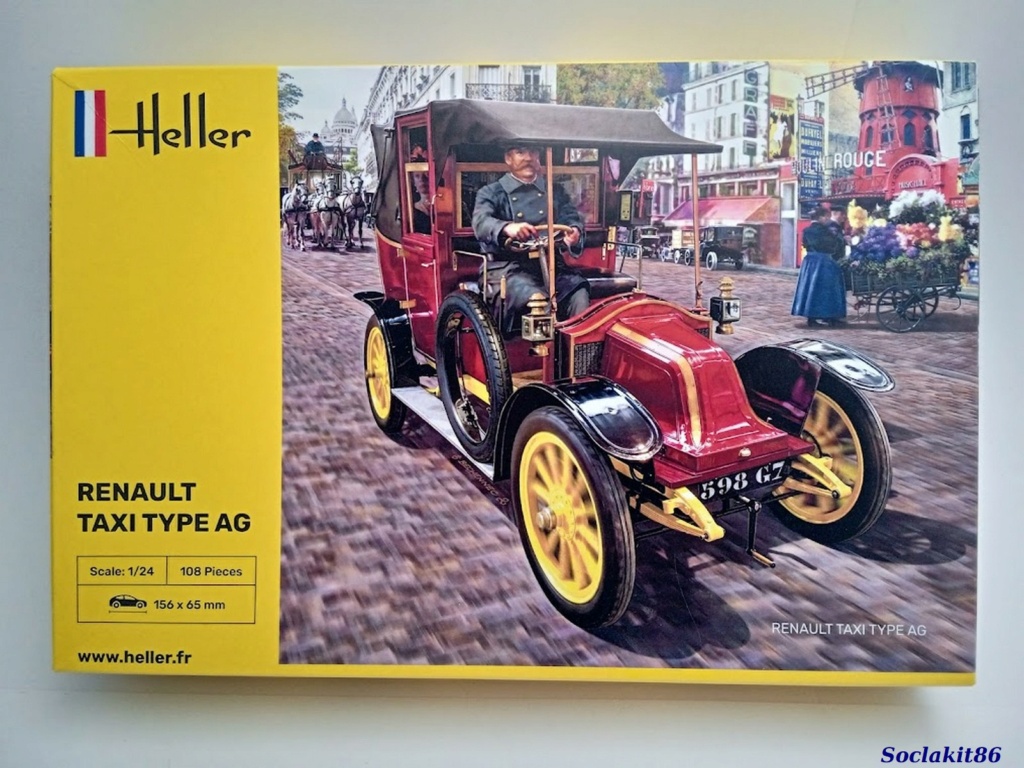 1/24 - Fil Rouge 2023 - Taxi Renault AG model 1910 - Heller 30705  00207