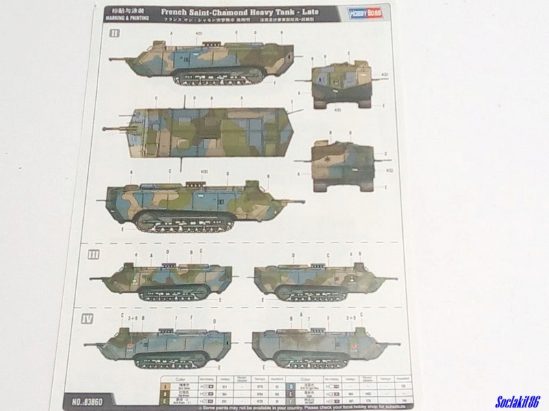 St Chamond M3 "Fleur d'Amour" (Hobby Boss 83860 - 1/35) + Décals Histopic (14FR-35 005)  0145