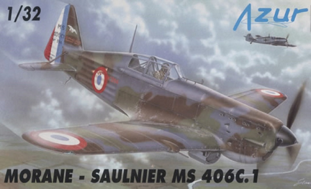 * 1/32 - Morane Saulnier MS 406  -  Azur /AB Toys + décals Kagero Top Colors  0156