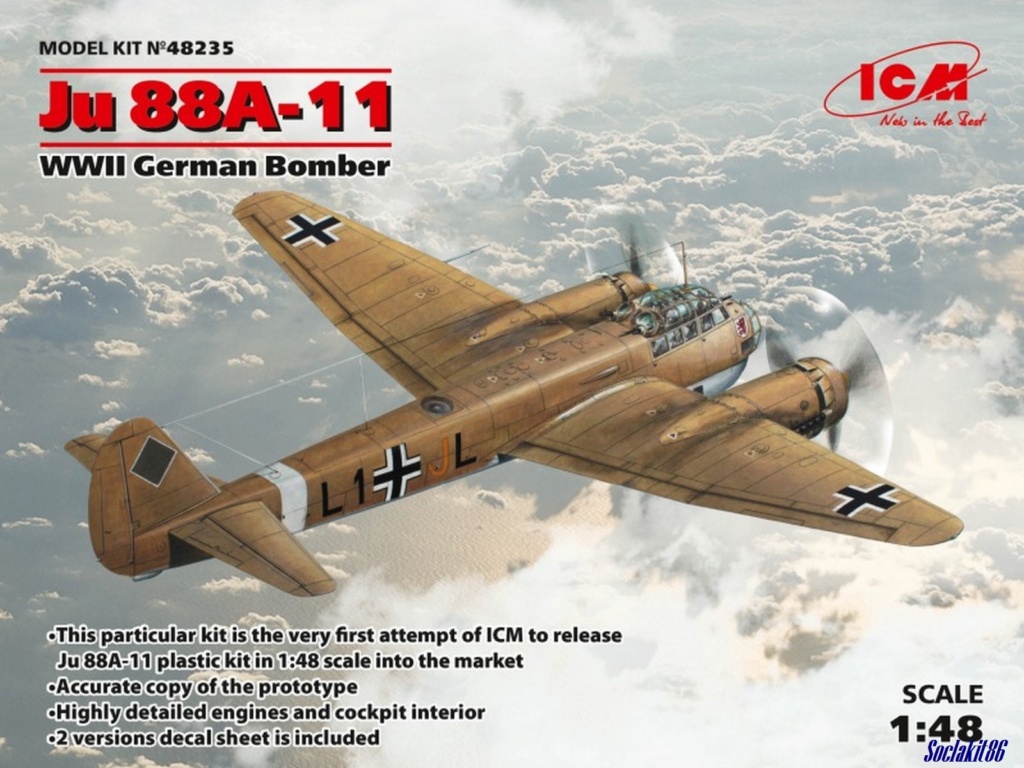 Junkers Ju 88 A-11 (ICM 48235 au 1/48) L1+OK du 2/LG-1 ... 01_box10