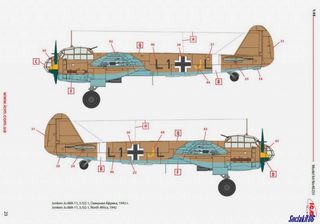 Junkers Ju 88 A-11 (ICM 48235 au 1/48) L1+OK du 2/LG-1 ... 02_dzo10