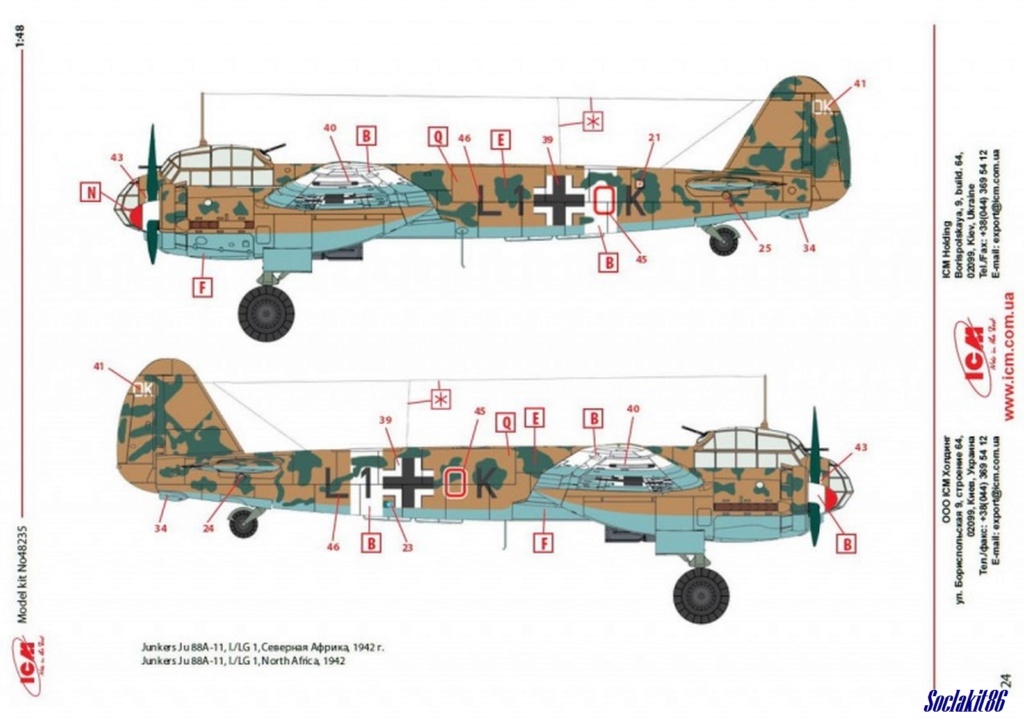 Junkers Ju 88 A-11 (ICM 48235 au 1/48) L1+OK du 2/LG-1 ... 03_dzo10