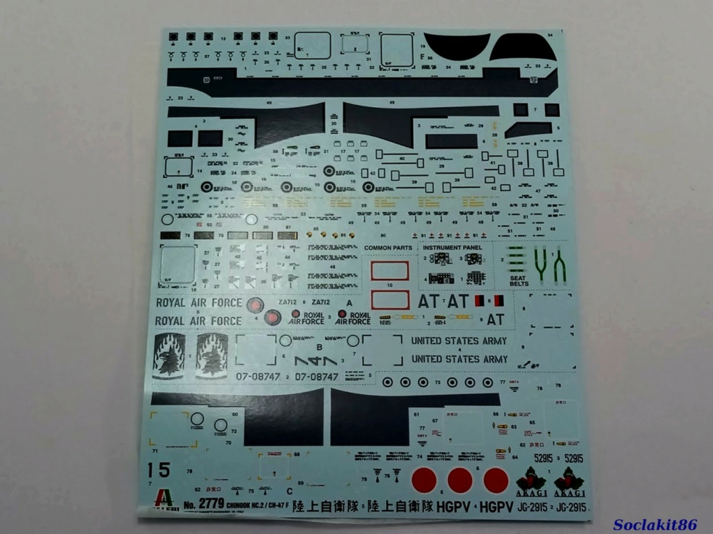 1/48 - Boeing / Kawasaki CH-47J c.n 52915 de la JASDF - Italeri 2779 11122