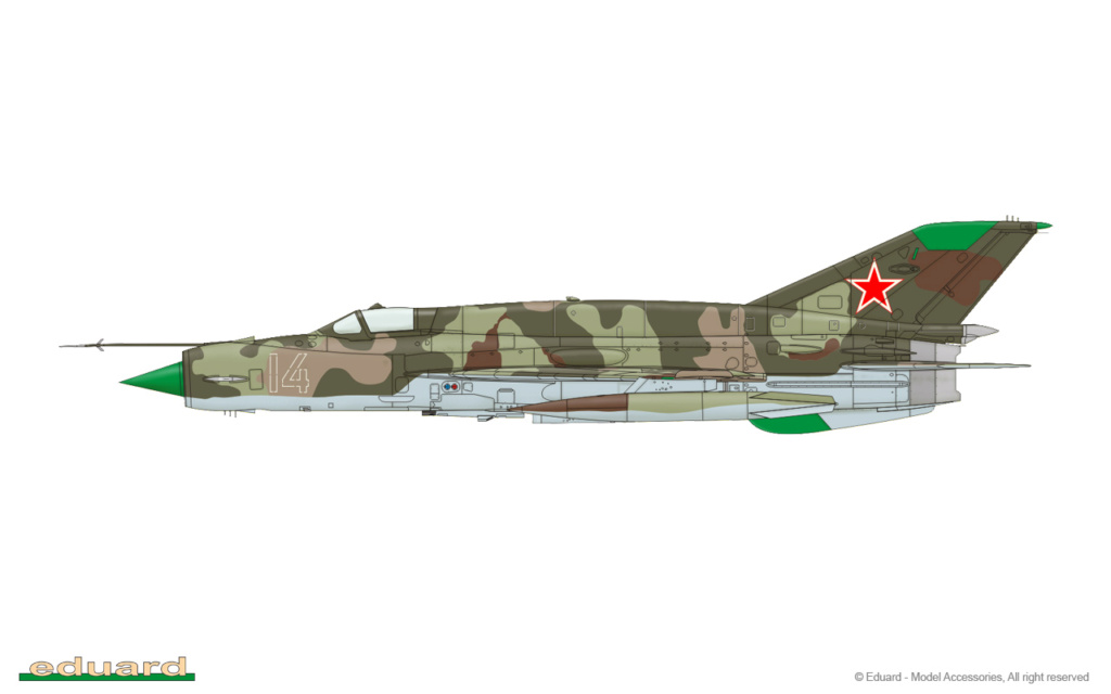 [Eduard W.E] 1/48 - Mikoyan-Gourevitch MiG-21 MT Fishbed Izdeliye 96B s.n 96.14.40  "14 liseré Blanc"  A37