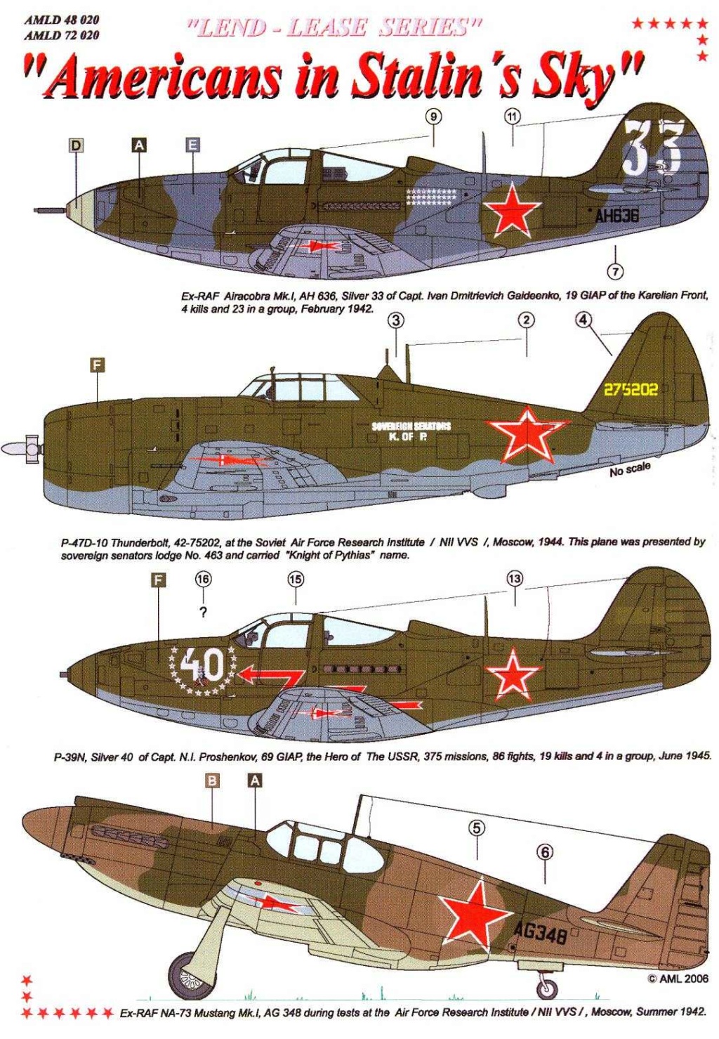 Airacobra Mk I AH636 / 33 argent du 19 ème GIAP ( Eduard W.E + décals AML48020  1/48) Amld4818