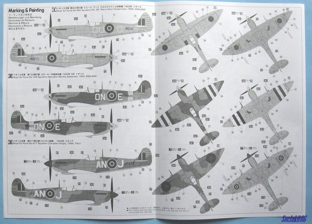 Supermarine Spitfire HF Mark VII "MD-114 / DU°G " piloté par  Pierre Clostermann (Hasegawa 1/48) Instru12