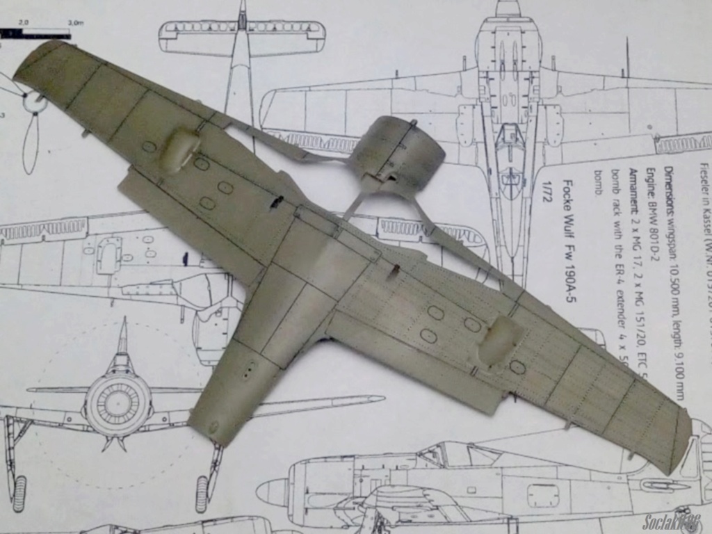 FW 190 A-5 codé D5 + XV du 10/NJG-3 "Nachtjagdkommando 190" (Eduard 1/48) M0341