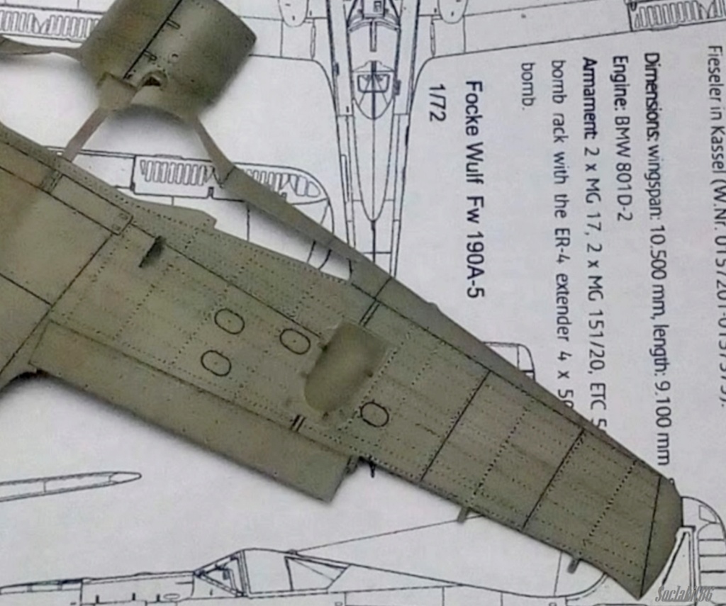 FW 190 A-5 codé D5 + XV du 10/NJG-3 "Nachtjagdkommando 190" (Eduard 1/48) M0441