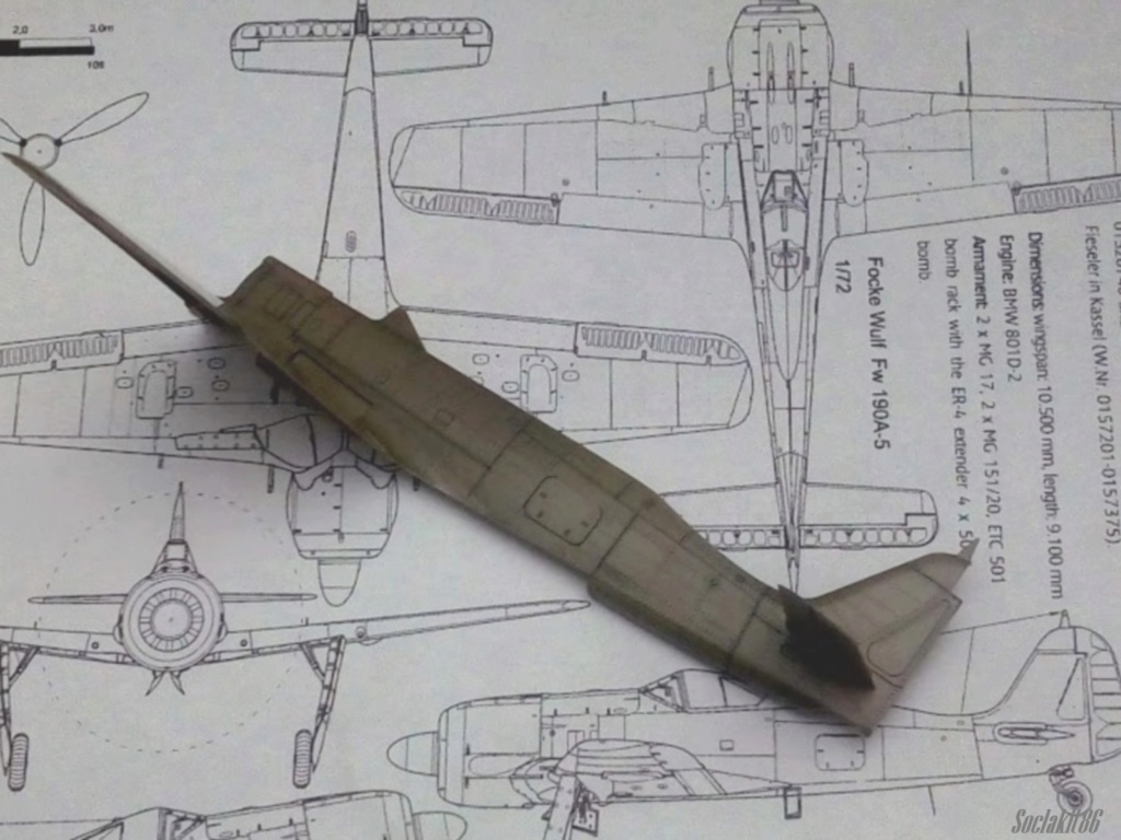 FW 190 A-5 codé D5 + XV du 10/NJG-3 "Nachtjagdkommando 190" (Eduard 1/48) M1535